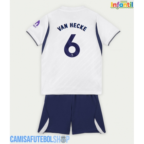 Camisa de time de futebol Tottenham Hotspur Jan Paul van Hecke #6 Replicas 1º Equipamento Infantil 2026-27 Manga Curta (+ Calças curtas)